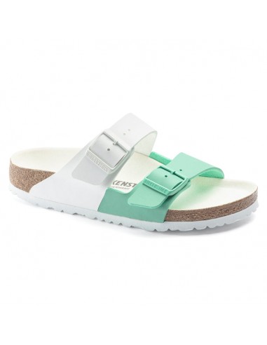 Womens Birkenstock Arizona Split White/Jade pas cher 