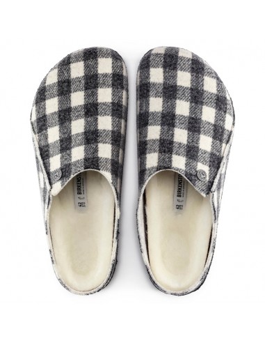 Womens Birkenstock Zermatt Slipper Narrow Plaid White/Natural online