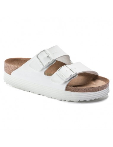 Womens Birkenstock Arizona Platform Vegan Narrow White Venez acheter