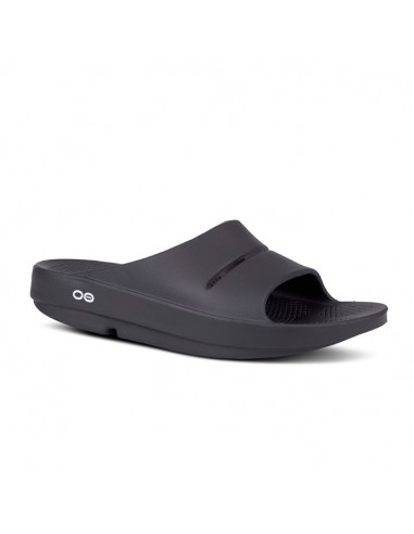 Men's Oofos Ooahh Slide in Black de pas cher