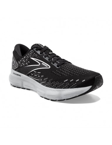 Men's Brooks Running Glycerin 20 in Black/White/Alloy pas cher