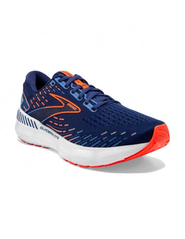 Men's Brooks Running Glycerin GTS 20 in Blue Depths/Palace Blue/Orange JUSQU'A -70%! 