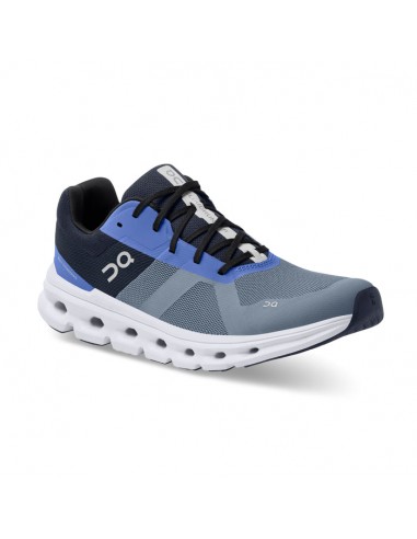 Mens On Running Cloudrunner Metal/Midnight de pas cher