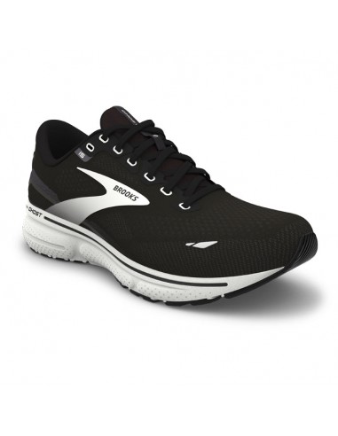 Womens Brooks Running Ghost 15 in Black/Blackened Pearl/White pas cher