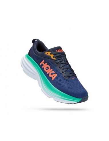 Womens Hoka Bondi 8 in Outer Space/Bellwether Blue Dans la société mordern