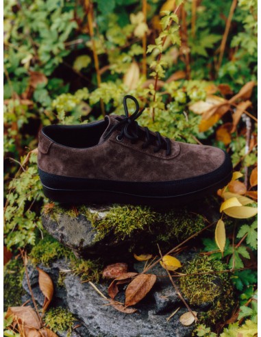 Explorer - Dark Brown Suede brillant des détails fins