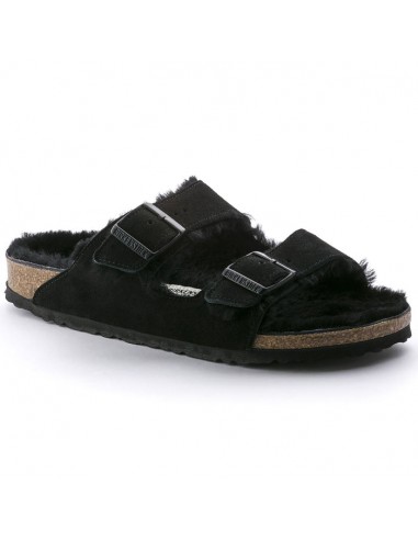 Womens Birkenstock Arizona Shearling Black la chaussure