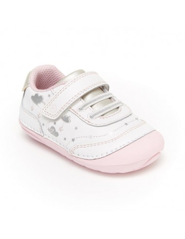 Infant Girl Stride Rite Soft Motion Adalyn Sneaker White/Silver une grave pollution 